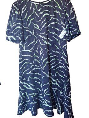 Ichi animal print / floral cocktail dress NWT